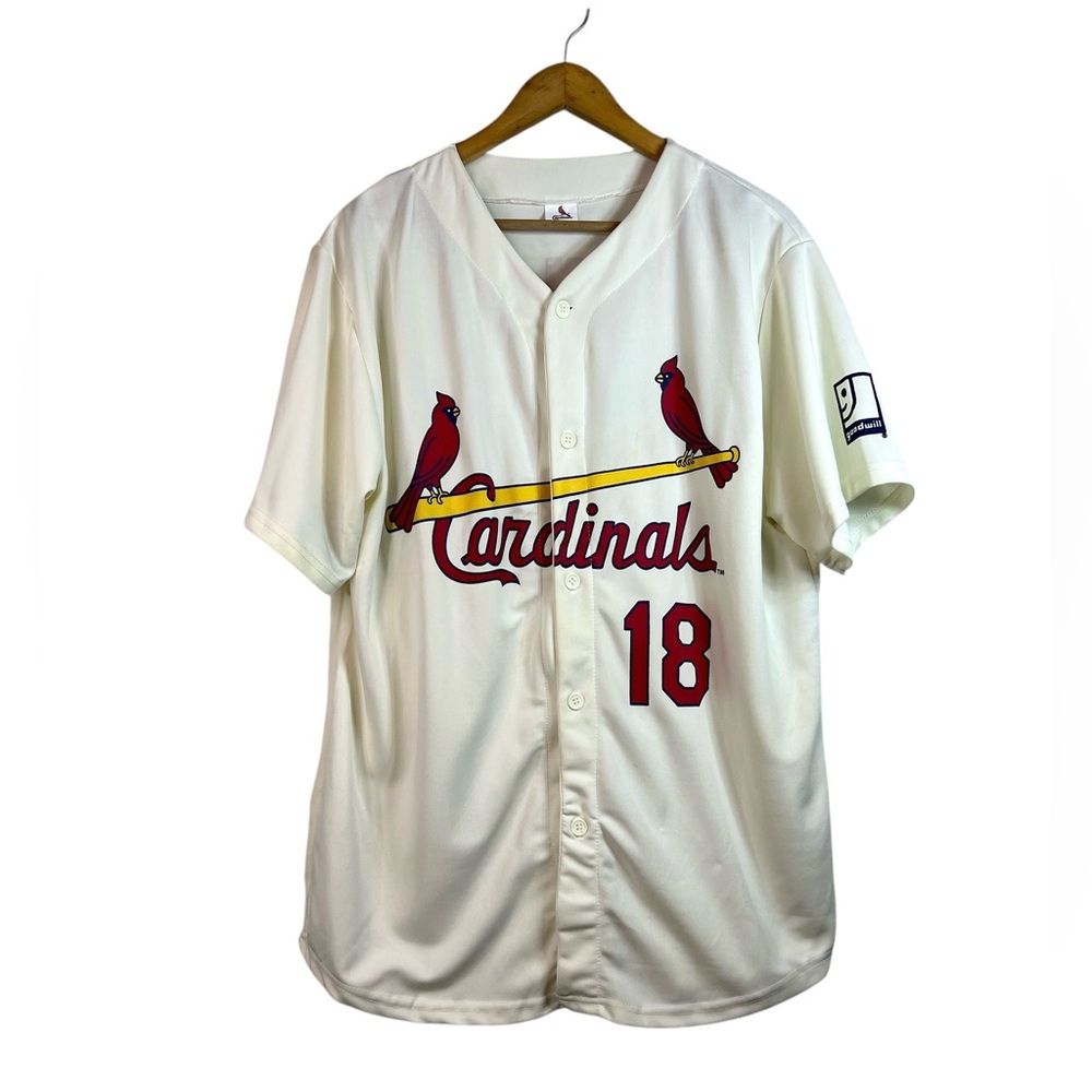 St. Louis Cardinals Jersey #18 Shannon Goodwill Giveaway MLB Adult Size XL